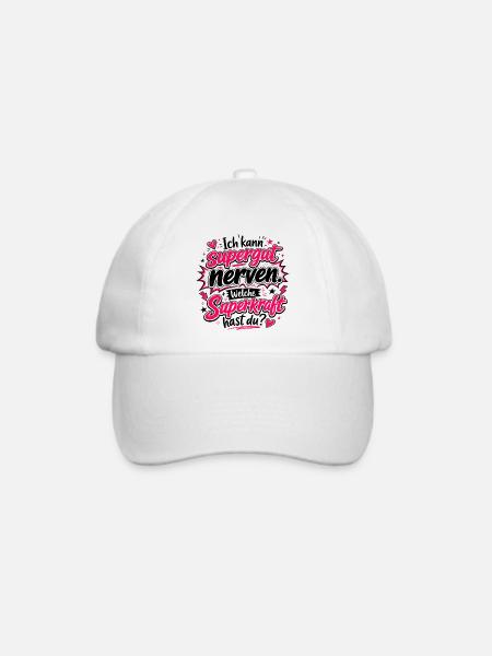 Ich kann supergut nerven - Baseballkappe - Weiß/Weiß