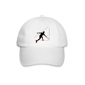 Squash Silhouette mit Neonlinien - Baseballkappe - Weiß/Weiß - Vorne