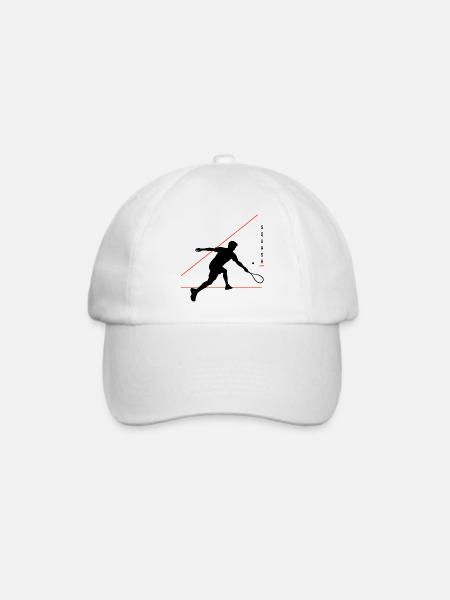Squash Silhouette mit Neonlinien - Baseballkappe - Weiß/Weiß
