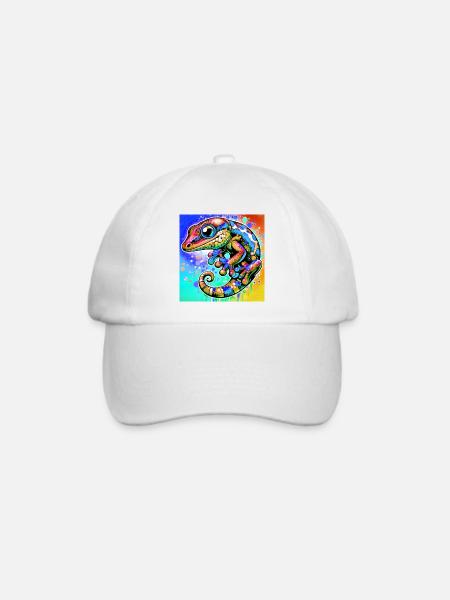 Gecko - Baseballkappe - Weiß/Weiß