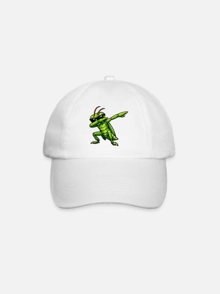 Dabbing Grashüpfer - Baseballkappe - Weiß/Weiß