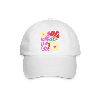 Sonnenblumen Power Floral Sun surfen aloha - Baseballkappe - Weiß/Weiß - Vorne