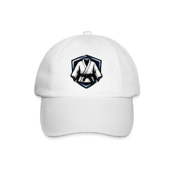 Kampfsport Gi Schild Emblem - Baseballkappe - Weiß/Weiß - Vorne