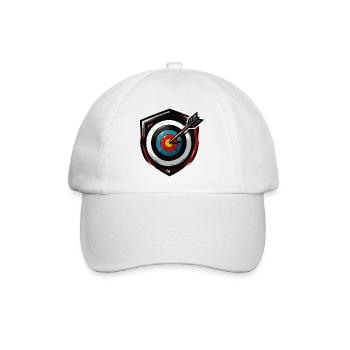 Pfeil trifft Zentrum Bullseye - Baseballkappe - Weiß/Weiß - Vorne