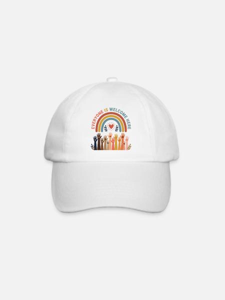 LBGTQIA+ Safe Space Pride Month Aufkleber – Safe Spa - Baseballkappe - Weiß/Weiß