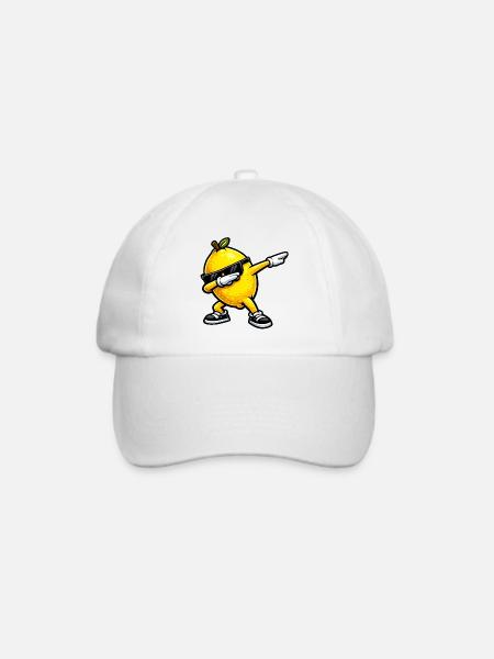 Dabbing Zitrone - Baseballkappe - Weiß/Weiß