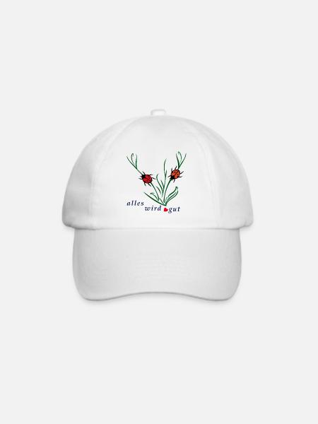 Alles wird gut - Baseballkappe - Weiß/Weiß