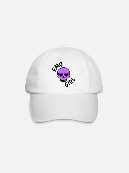 Emo Girl - Baseballkappe - Weiß/Weiß
