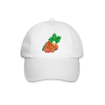 Erdbeeren Art - Baseballkappe - Weiß/Weiß - Vorne