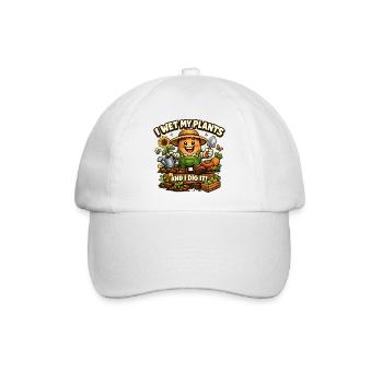 Ich gieße meine Pflanzen und ich liebe es  - Baseballkappe - Weiß/Weiß - Vorne