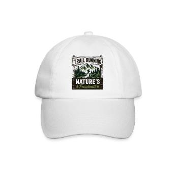 Trailrunning Natur's Laufband-Schild - Baseballkappe - Weiß/Weiß - Vorne