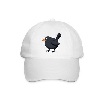 Amsel Vogel - Baseballkappe - Weiß/Weiß - Vorne