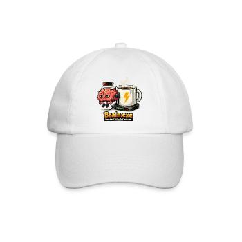 Kaffeegetriebenes Gehirn - Baseballkappe - Weiß/Weiß - Vorne
