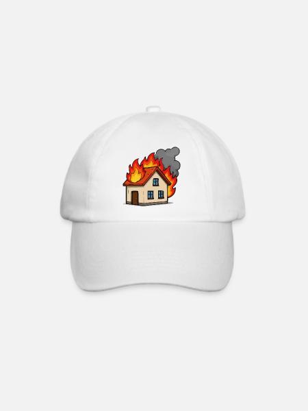 feuer-haus - Baseballkappe - Weiß/Weiß