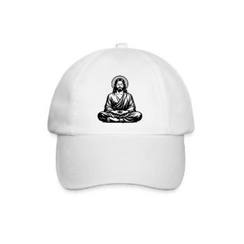 Jesus in meditation - Baseballkappe - Weiß/Weiß - Vorne
