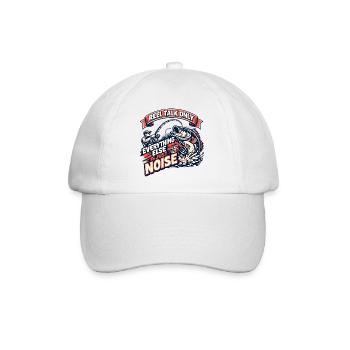 Reel Talk Only Noisy Fishing - Baseballkappe - Weiß/Weiß - Vorne