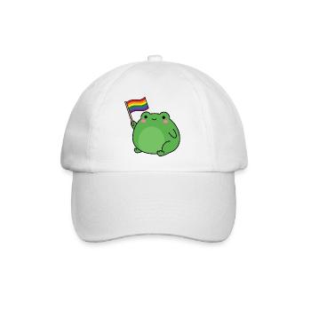 Pride Month LGBTQ – LGBT-Frosch - Baseballkappe - Weiß/Weiß - Vorne