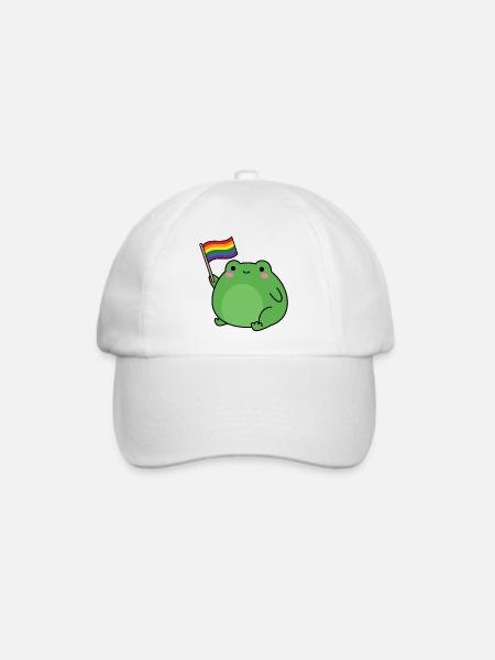Pride Month LGBTQ – LGBT-Frosch - Baseballkappe - Weiß/Weiß