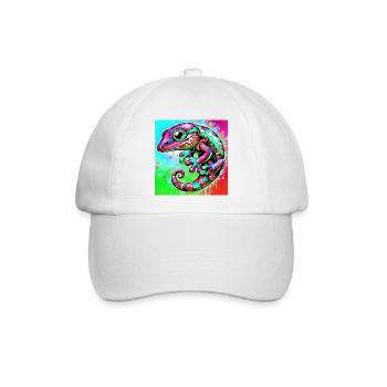 Gecko - Baseballkappe - Weiß/Weiß - Vorne