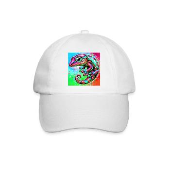 Gecko - Baseballkappe - Weiß/Weiß - Vorne