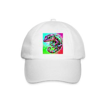 Gecko - Baseballkappe - Weiß/Weiß - Vorne