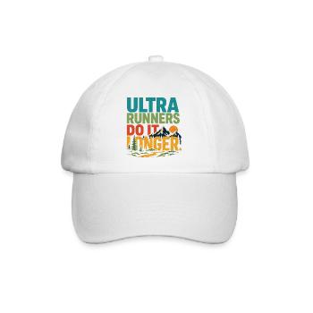 Ultraläufer machen es länger - Baseballkappe - Weiß/Weiß - Vorne