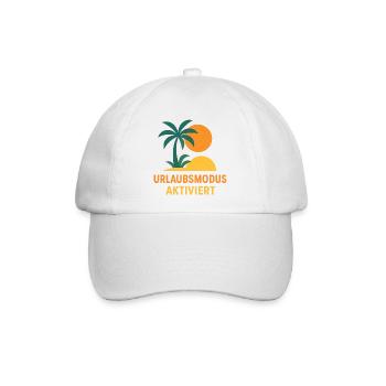 Urlaubsmodus Aktiviert Sonnenuntergang - Baseballkappe - Weiß/Weiß - Vorne