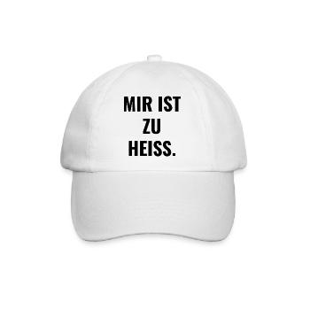 Mir ist zu heiß. - Baseballkappe - Weiß/Weiß - Vorne