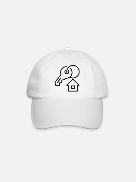 Home Key Emblem - Baseballkappe - Weiß/Weiß