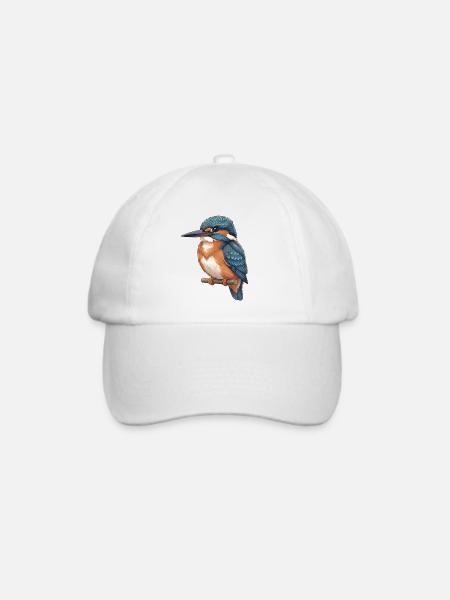 Eisvogel - Baseballkappe - Weiß/Weiß