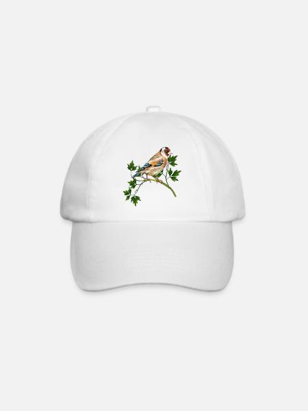 Bunter Vogel - Baseballkappe - Weiß/Weiß
