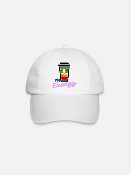 Big Energy Neon Lightning-Logo - Baseballkappe - Weiß/Weiß