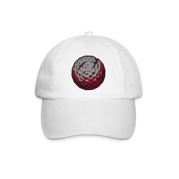 Golfball Meteorit Logo - Baseballkappe - Weiß/Weiß - Vorne
