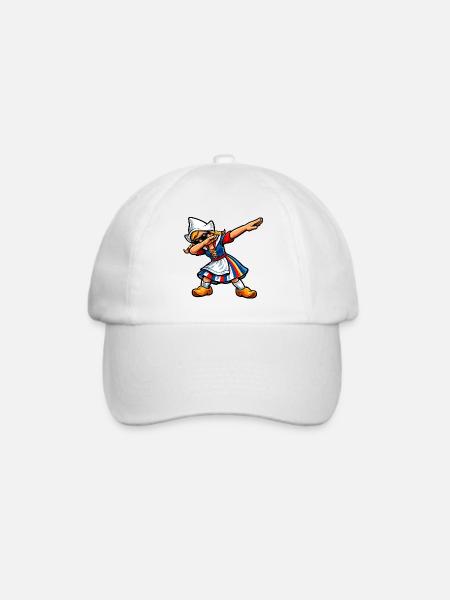 Dabbing Holländerin - Baseballkappe - Weiß/Weiß