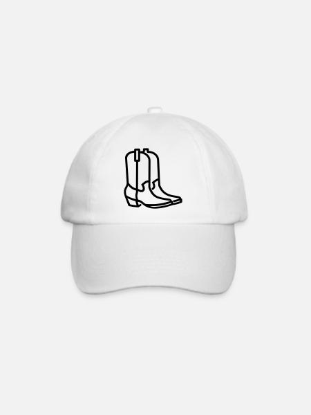 Cowboystiefel - Baseballkappe - Weiß/Weiß