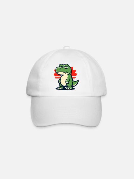 Chillig Dinosaur Mood Grumpy - Baseballkappe - Weiß/Weiß