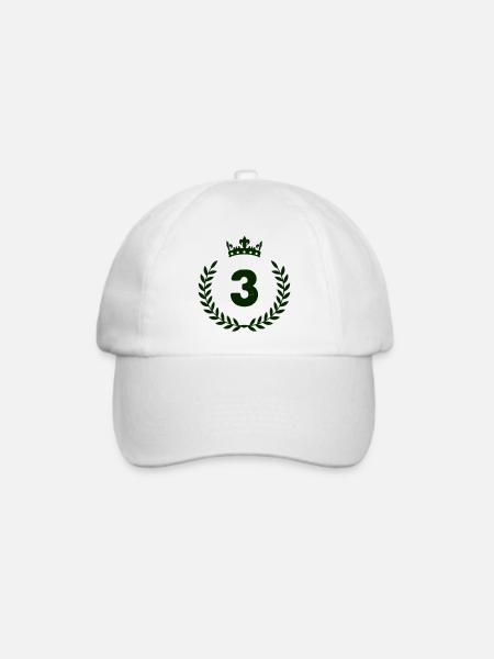 Drei Krone Siegeremblem - Baseballkappe - Weiß/Weiß