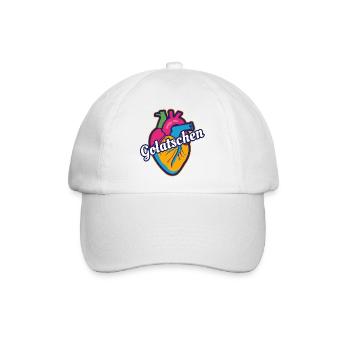 Buntes Herz Golatschen - Baseballkappe - Weiß/Weiß - Vorne