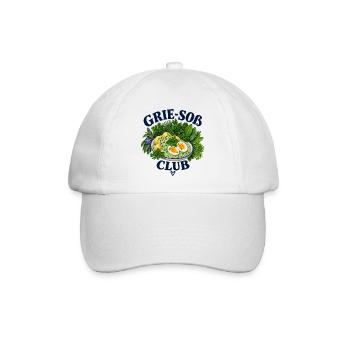 Grie Soß Club – Hessische Grüne Soße Liebe - Baseballkappe - Weiß/Weiß - Vorne