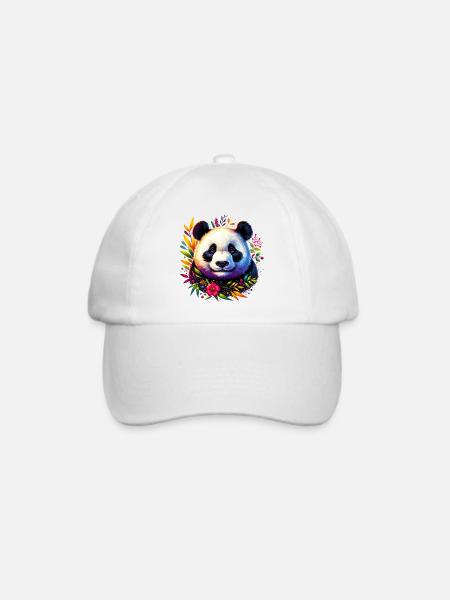 Panda - Baseballkappe - Weiß/Weiß