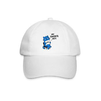 ESC MEIN LIEBLINGSSCHLÜSSEL – Chat Geek - Baseballkappe - Weiß/Weiß - Vorne