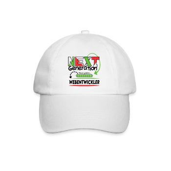 Webentwickler Next Generation Beruf Arbeit Mann  - Baseballkappe - Weiß/Weiß - Vorne