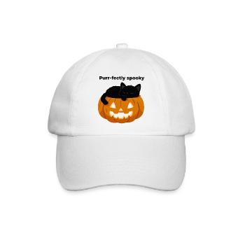 Purr-fect Kürbisnächte - Baseballkappe - Weiß/Weiß - Vorne