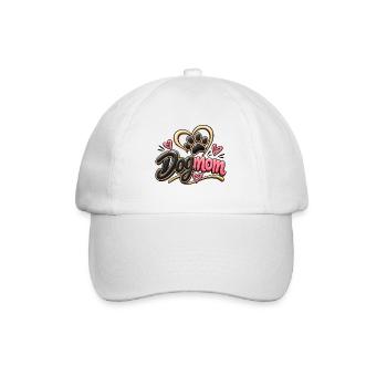 Hundemama Herzdesign - Baseballkappe - Weiß/Weiß - Vorne