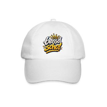Bassd Scho Graffiti Krone Design - Baseballkappe - Weiß/Weiß - Vorne