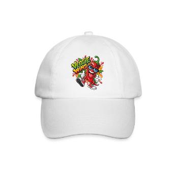 Lustige Peperoni - Baseballkappe - Weiß/Weiß - Vorne