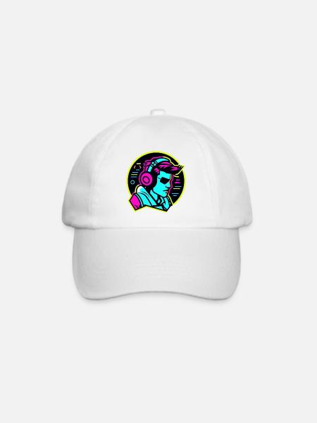 Gamer - Baseballkappe - Weiß/Weiß