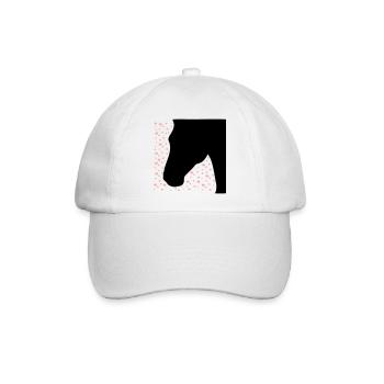 Pferd Punkte - Baseballkappe - Weiß/Weiß - Vorne