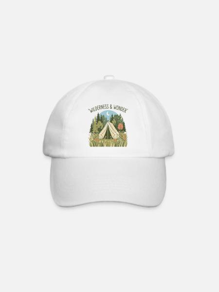 Wilderness & Wonder Zeltidylle im Wald - Baseballkappe - Weiß/Weiß