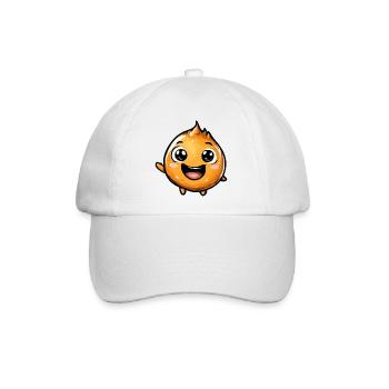 Kuscheliger Orangen-Charakter - Baseballkappe - Weiß/Weiß - Vorne